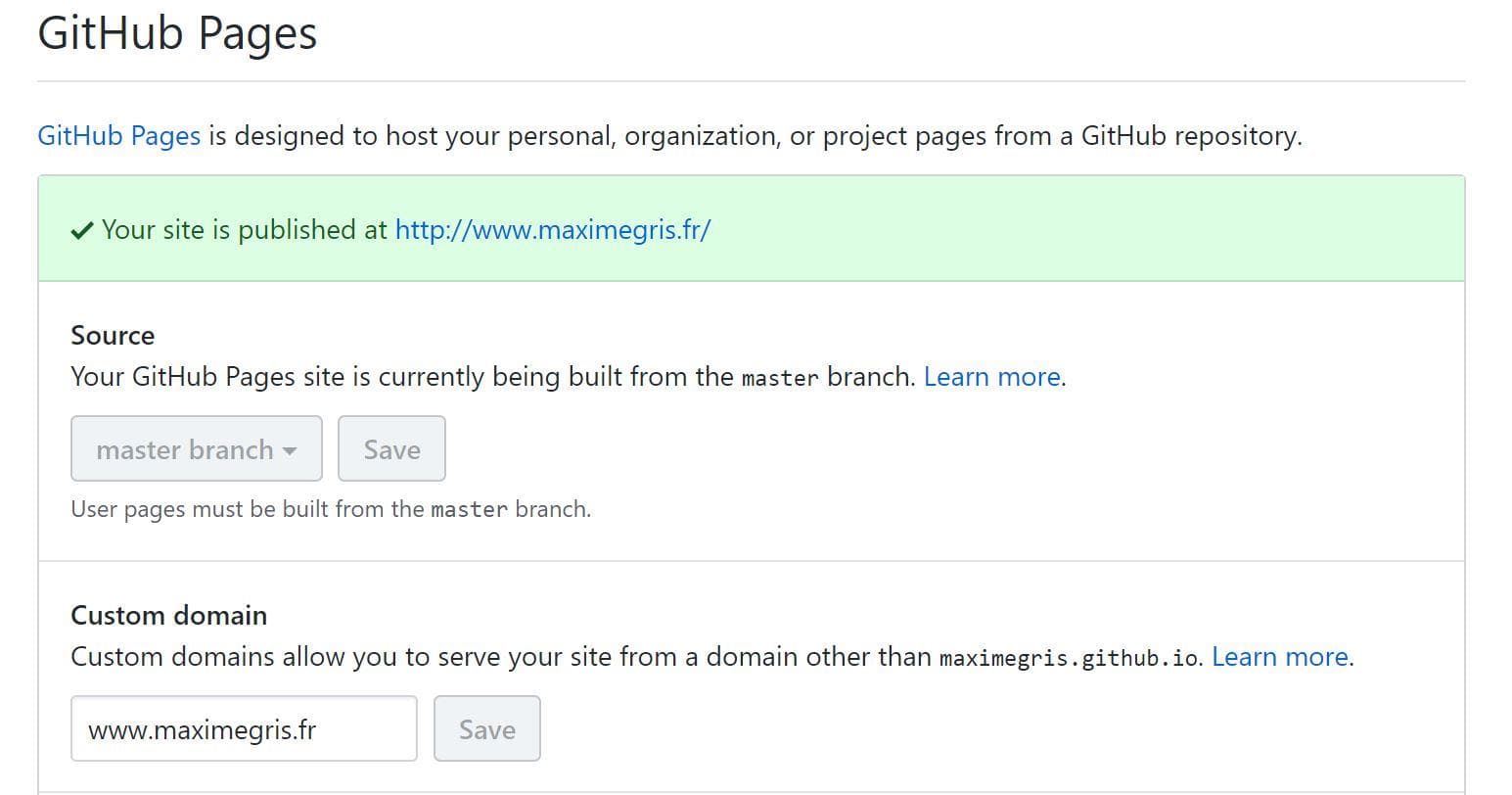 GitHub Nom Domaine